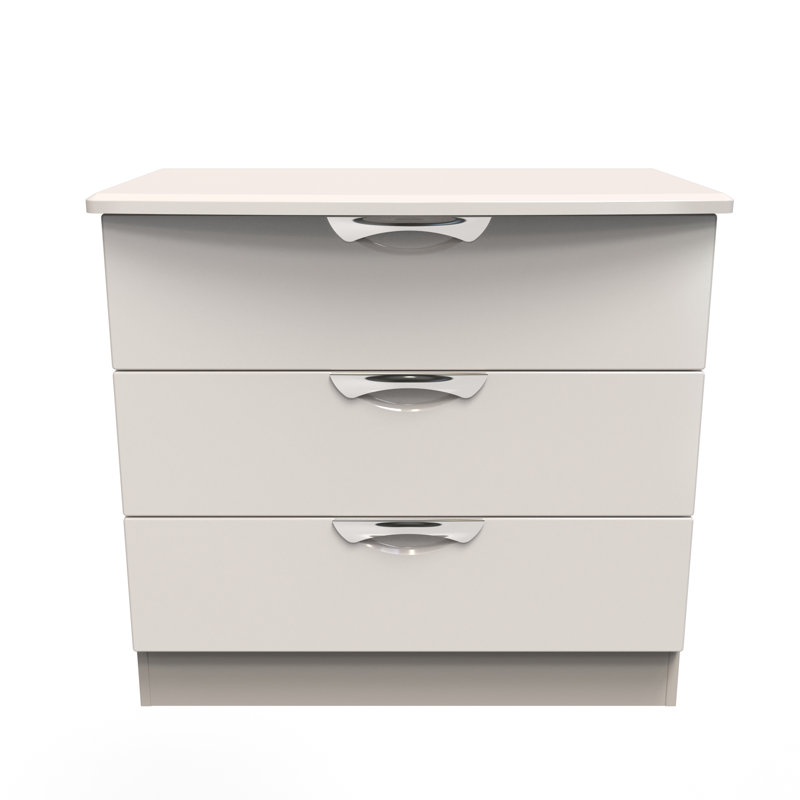 Fully Assembled Ratley 3 Drawer Chest, Kashmir Gloss