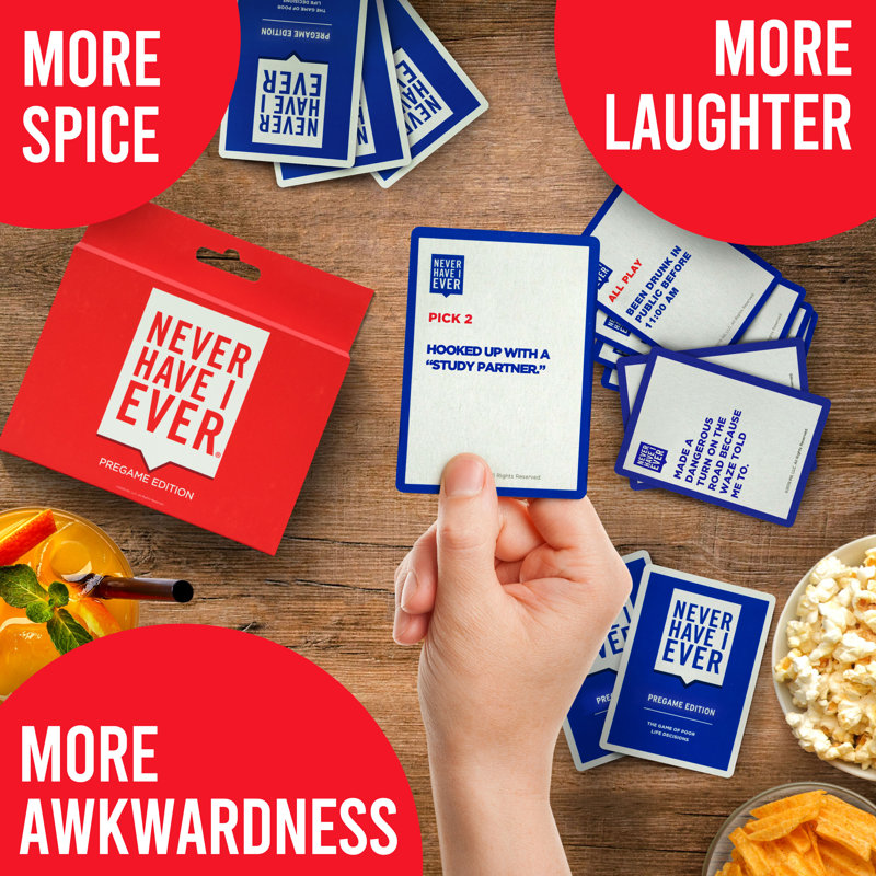 Never Have I Ever Party Card Game: Pregame Edition, Ages 17+