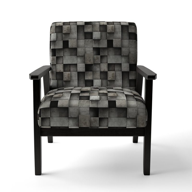 Fauteuil décoratif rembourré gris