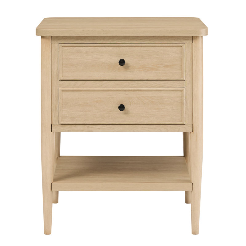 Table d'appoint moderne avec tiroirs Adonia, Coastal Oak
