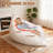 Bean Bag Chair For Adults, Convertible Bean Bag Floor Sofa Bed, Lounge Couch With Machine Washable Cover-1848348389