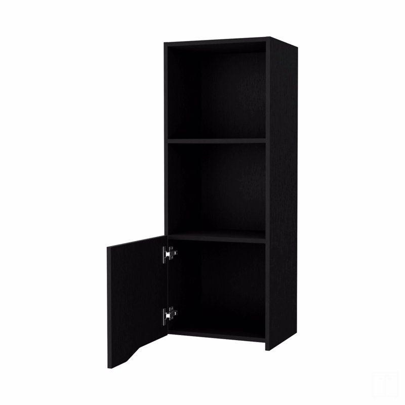 Wall Cabinet With One Door, Black