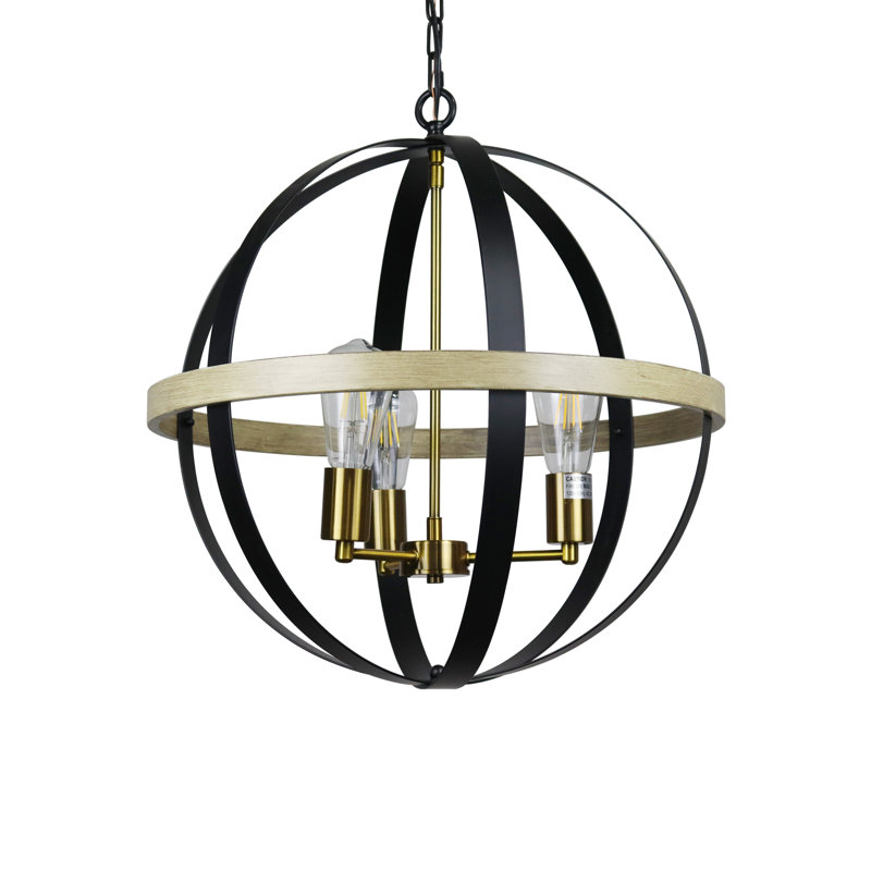 Luminaire suspendu cage 3 lumières Shamaiah