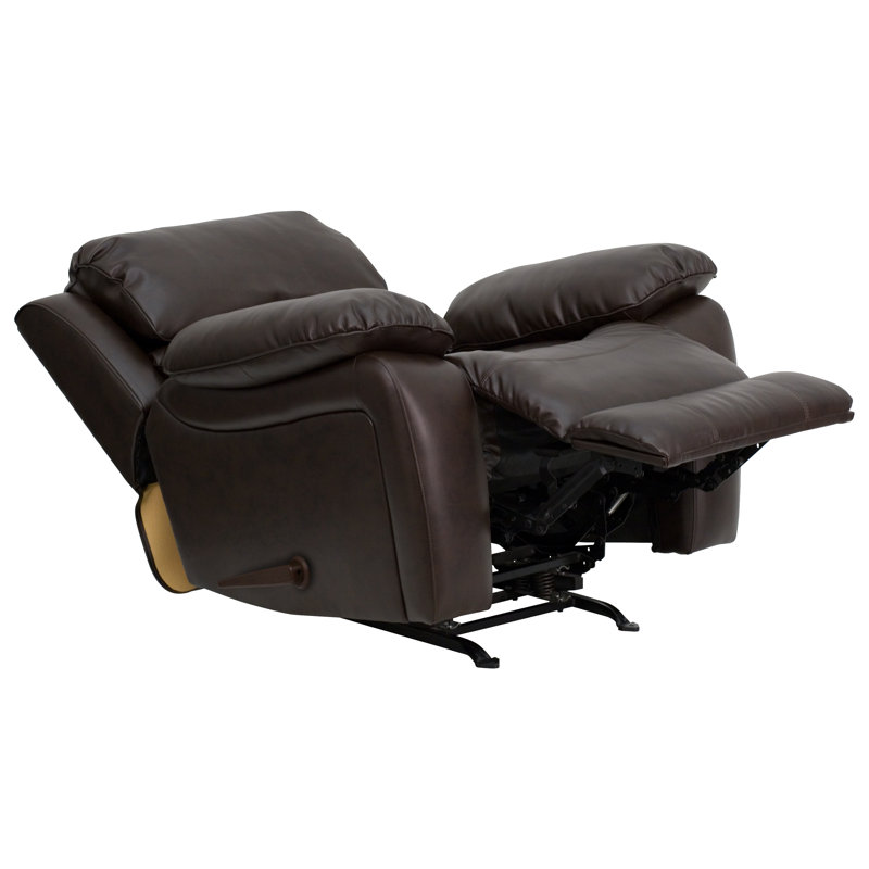 Fauteuil à bascule inclinable LeatherSoft, Similicuir brun