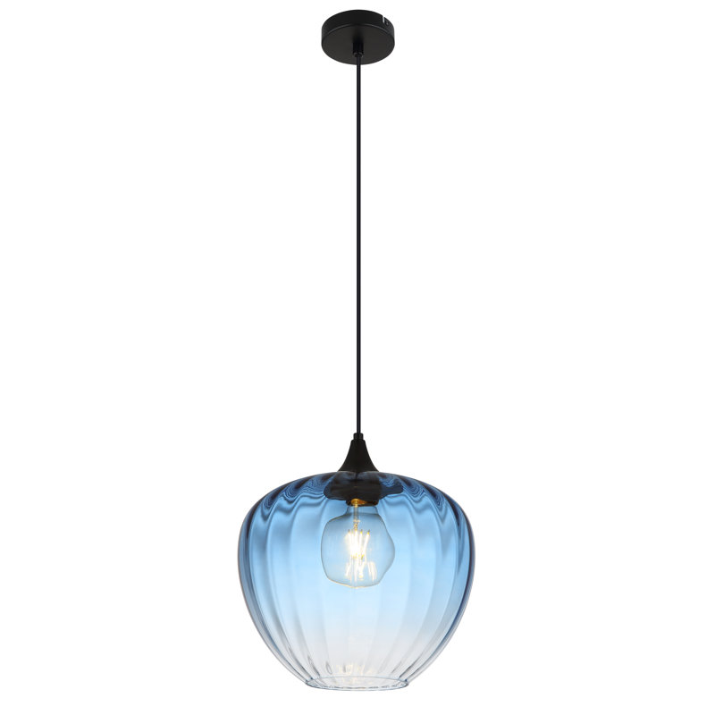 Dashira 1 - Light Matte Black Pendant, Blue / White / Grey