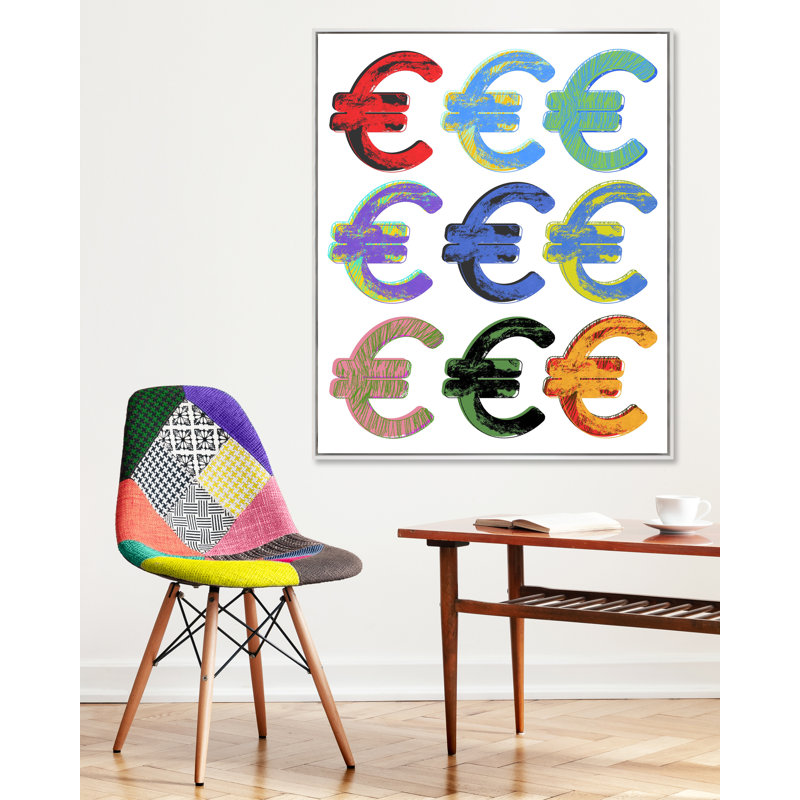 Euro Print, White Framed, 41" H x 34" W