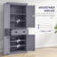 Armoire de cuisine, grande armoire de rangement autoportante