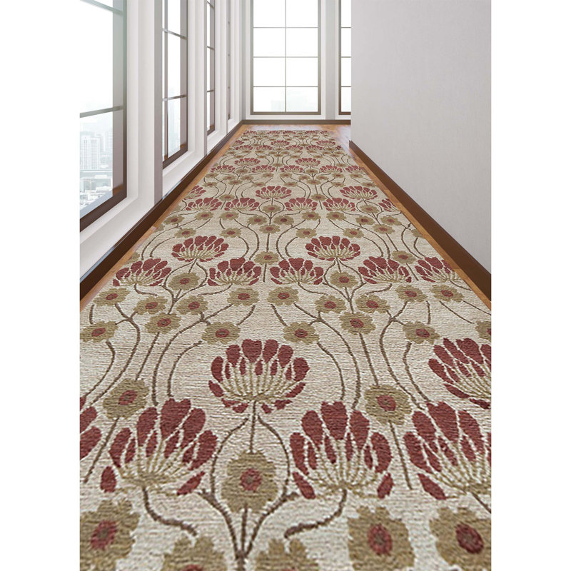 Floral Area Rug, Runner 2'6" x 8'