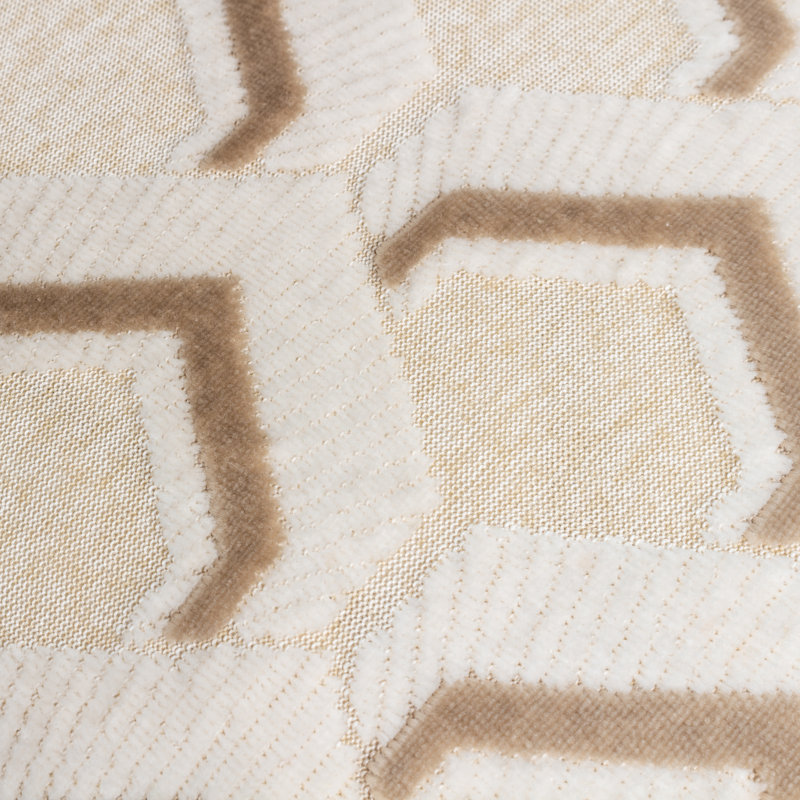 Ledbury Geometric Square Cushion, Warm Taupe