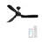 52 Inch Black Ceiling Fan With Light