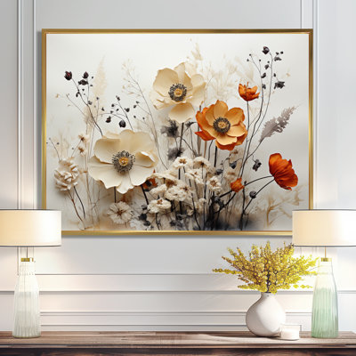 «Macaulee Bohemian Earthly Floral Collage II», art mural abstrait bohème