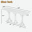 Console en bois avec plateau en placage de chêne et pieds courbés-119142858