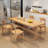 Modern simple solid wood dining table-108996726