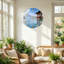 Paysage japonais avec horloge murale moderne en verre-378670678