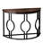 Half Moon Console Table For Entryway, Wood Accent Table With Metal Base For Living Room, Hallway