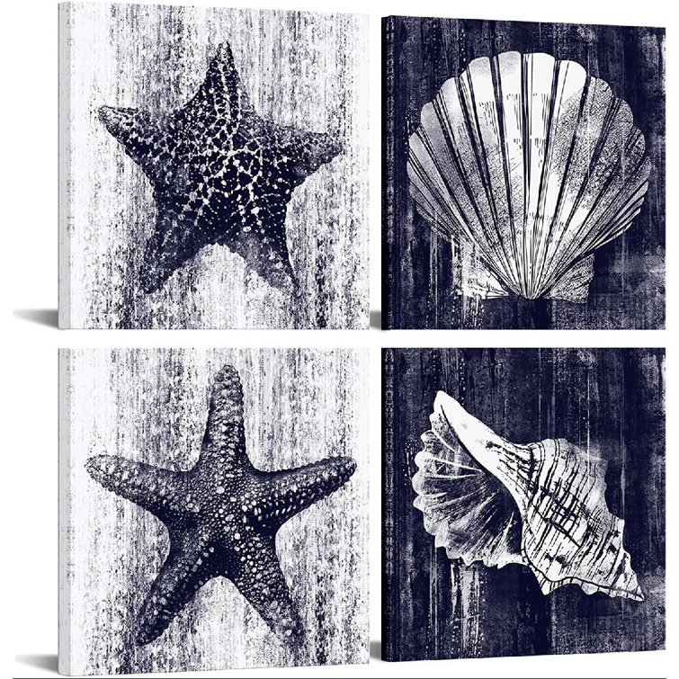 https://assets.wfcdn.com/im/22337689/resize-h755-w755%5Ecompr-r85/2301/230122011/Seashell+Starfish+Art+Prints+Ocean+Beach+Bathroom+Seashell+Starfish+On+Canvas+4+Pieces+Print.jpg