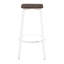 Tabouret de bar industriel carré en bois et bambou à grain de bois pressé - ensemble de 2-883433519