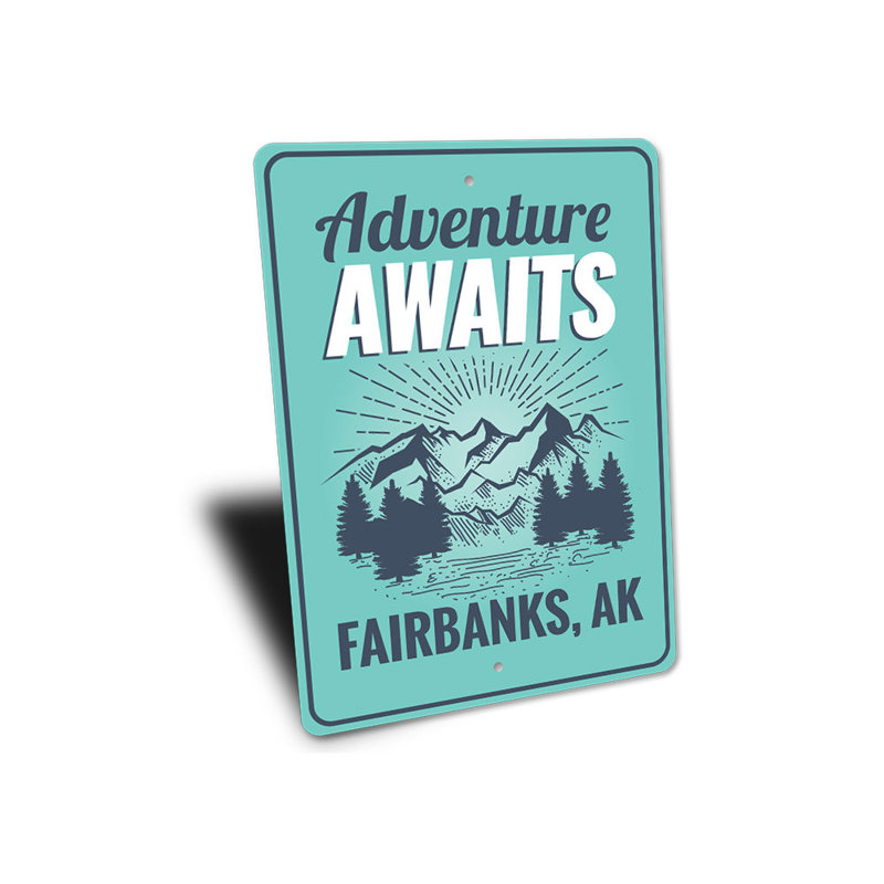 Panneau d'aventure en aluminium, H 18 po x l 12 po x P 0,06 po