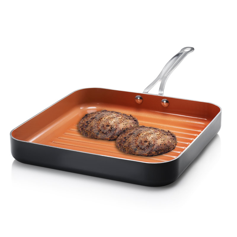 Gotham Steel Nonstick 10.5'' Grill Pan with Stay Cool Handle