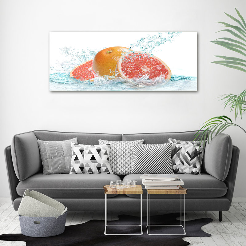 Grapefruit - No Frame Print, 50cm H x 125cm W x 2cm D, Canvas