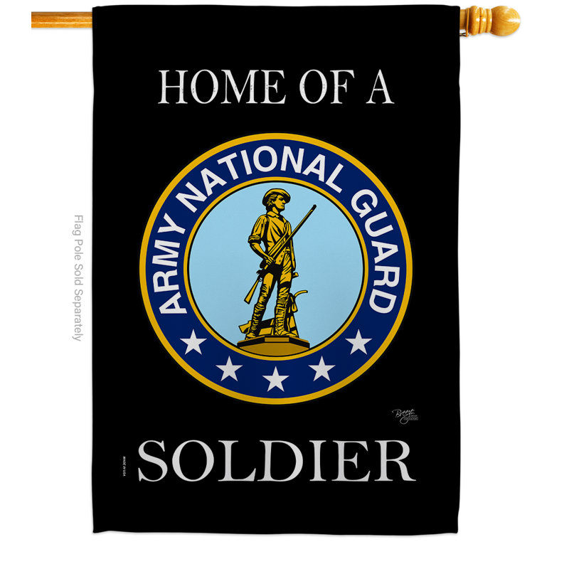 Maison de la National Guard Soldier 2 faces polyester 40 x 28 po Drapeau pour la maison