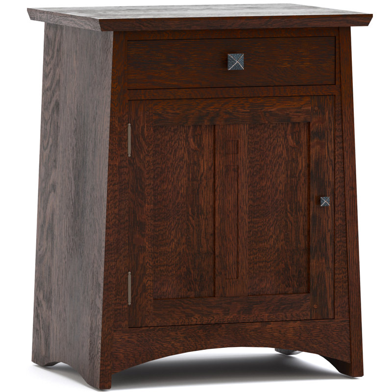Highlands 1 - Drawer Solid Wood Nightstand, Centennial, Left