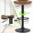Moorebank PU Leather Swivel Bar Stools Modern Adjustable Height Bar Chairs with Backrest Perfect for Kitchen Counter or Island-1267685612