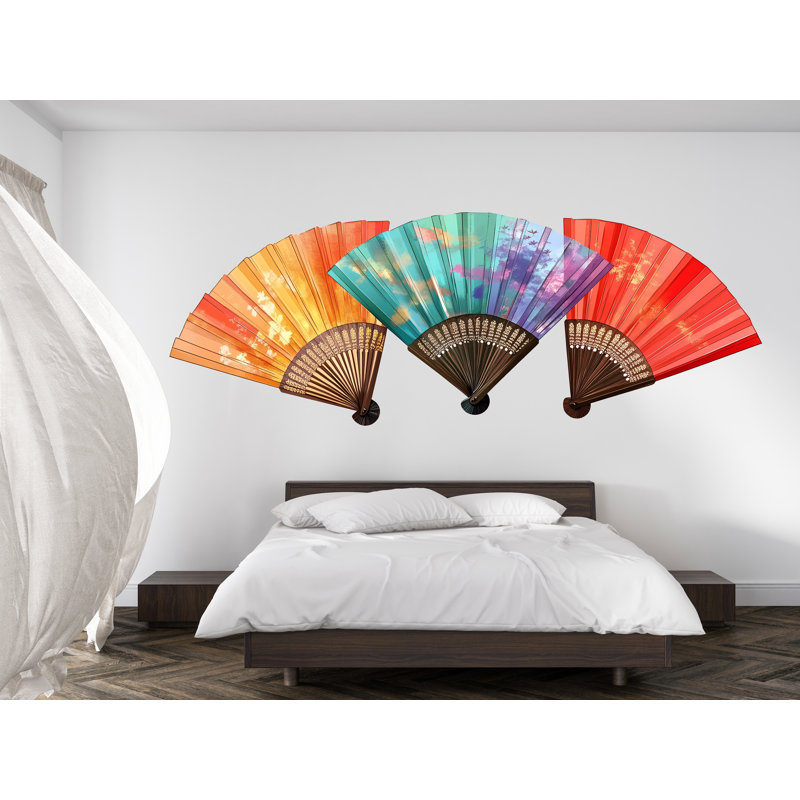 Adhésif décoratif asiatique, art mural japonais, 13 x 24 pouces