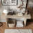 Distressed Wood Finish Rustic Farmhouse Console Table-943519851
