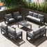 Aluminum 9-Person Outdoor Conversation Sets