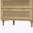 Set of 2 3-Drawer Rattan Storage Cabinets with Solid Wood Legs