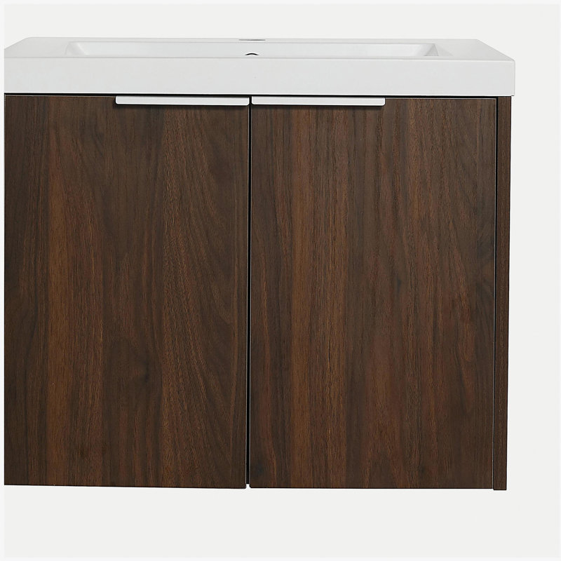 Armoire de salle de bain bol avec porte, installation flottante, 24 pouces pour petite salle de bain, 24 x 18