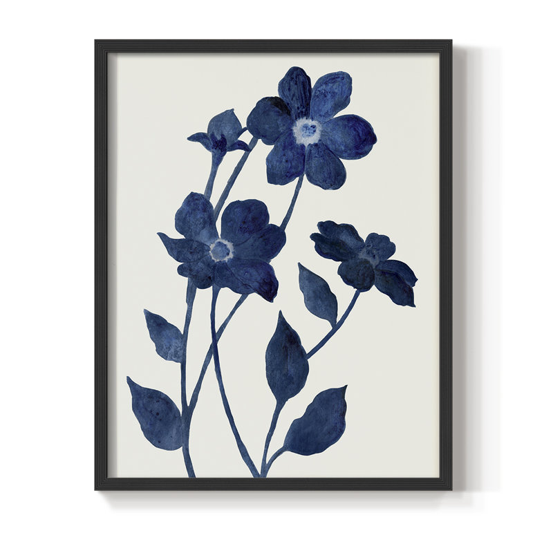 «Indigo Bloom II», Noir, noir, noir, noir, H 21 po x l 17 po