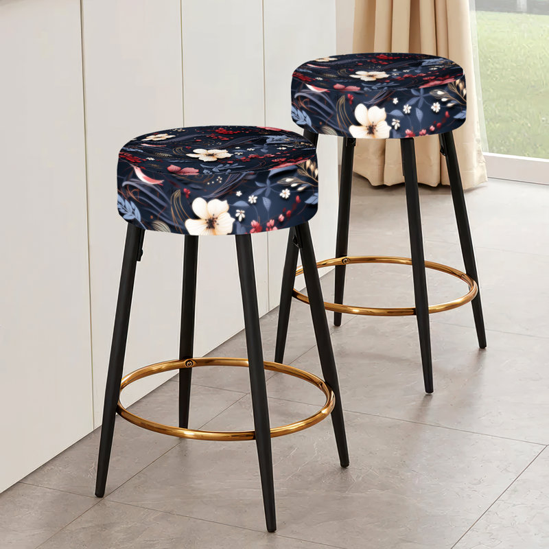 Ensemble de 2 tabourets de bar à motif obscur Melody Moody