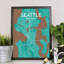 « seattle city map », reproduction d’impression sur affiche en nature-31735531