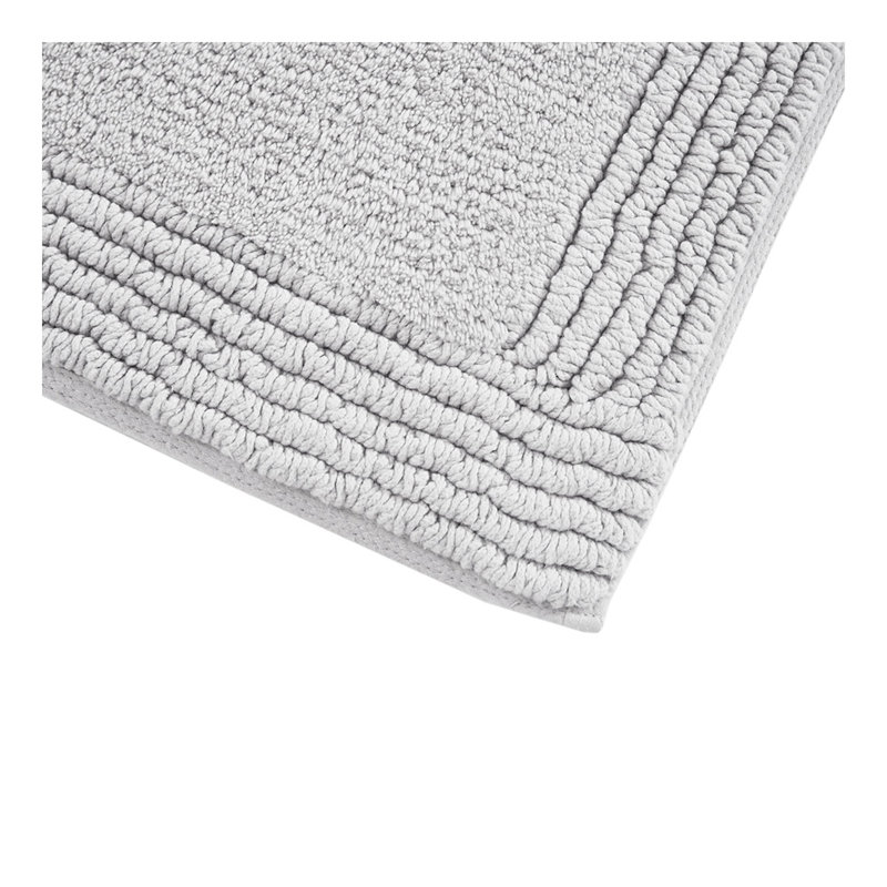 Tapis 100% coton touffeté réversible 3000 g / m² gris 21 x 34 po