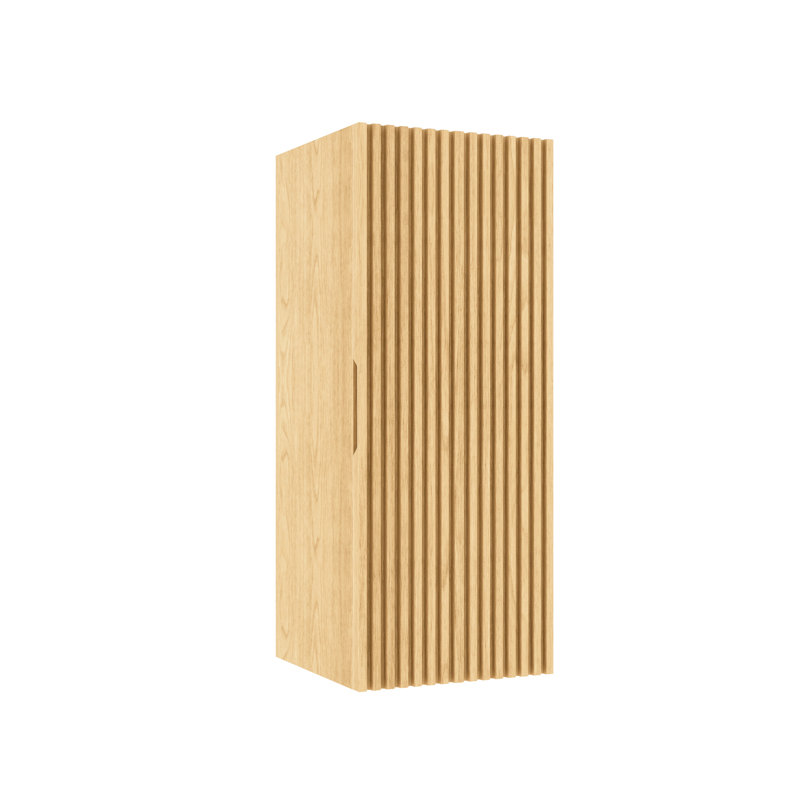 Bathroom Wall Cabinet In Oak, 12" Mounted, And Functional With Door Shelf For Beauty Oak Vanity Side Shelf, , Attractive