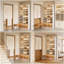 Armoire de rangement pour chaussures pliable avec portes transparentes, organisateur à 9 niveaux pouvant accueillir 27 paires de chaussures, y compris les bottes, assemblage sans outil pour le placard et le vestibule