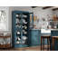 Garde-manger 32 po Kaniesha en bois massif avec portes en verre transparent et tablettes réglables-1517790651