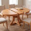 Table de salle à manger extensible en bois massif avec base piédestal