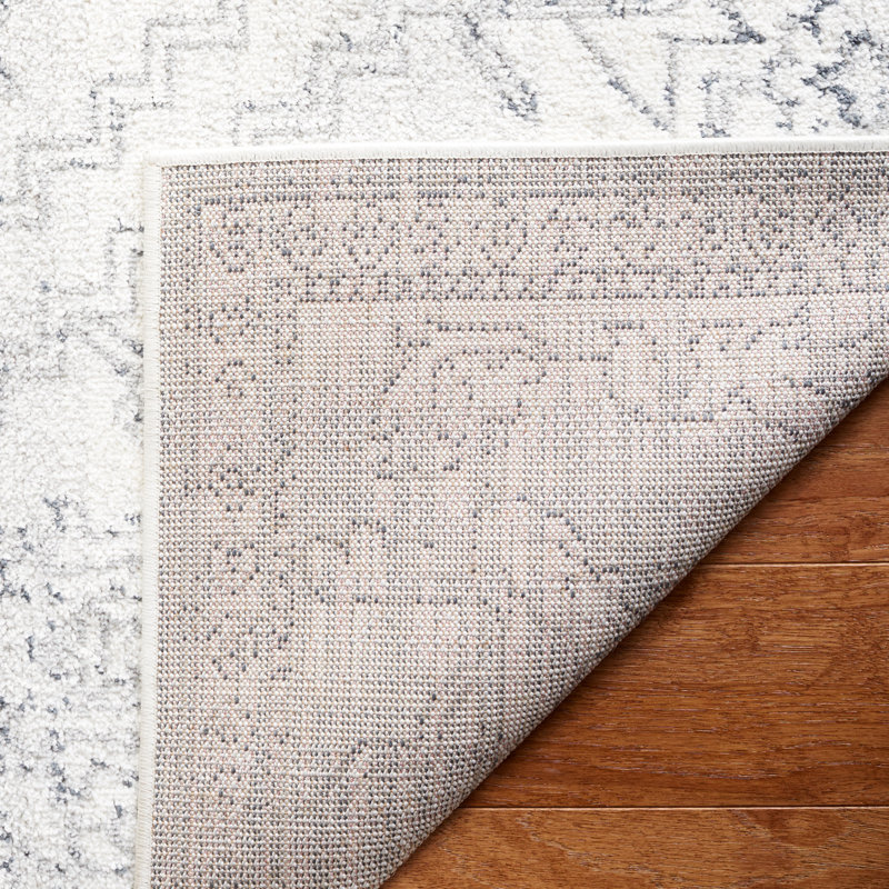 Lowrey Ivory/Gray Rug, Rectangle 5'5" x 7'6"