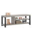 Banc de hall d'entrée 47 "avec rangement pour chaussures Hulstein, gris clair-129519537-129519539