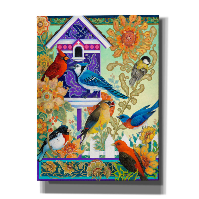 «The Backyard Gathering» par David Galchutt, art mural sur toile, H 54 po x l 40 po x P 1,5 po