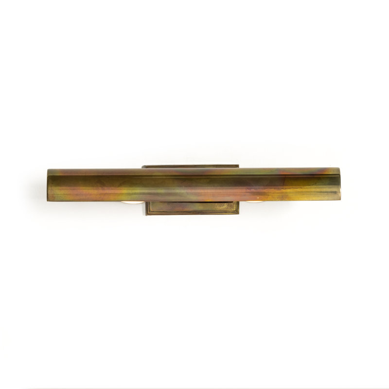 Clement Wall Mounted Picture Light, Burnt Brass, 3.25" H x 18" W x 8" D