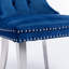 Ensemble de salle à manger rembourré en velours contemporain avec table ronde en bois-119283356-119283359