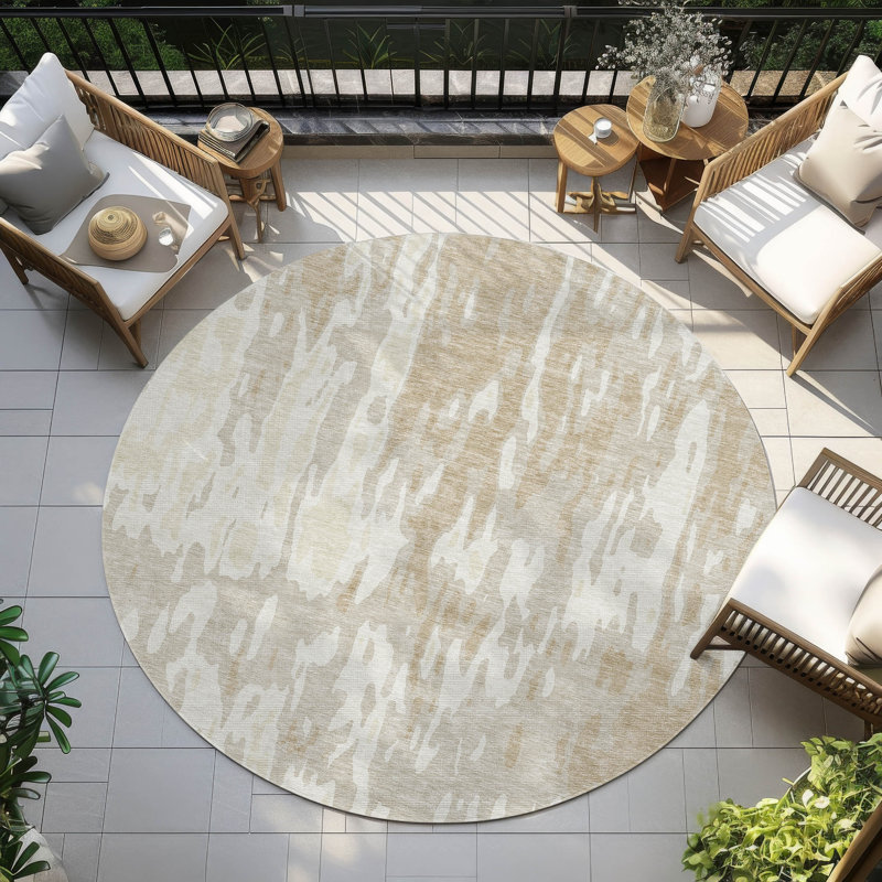  Chayden Area Rug with Non-Slip Backing, Round 8'