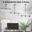 3-Light Dimmable Kitchen Island Modern Linear Chandelier with Clear Glass Shade-150308781