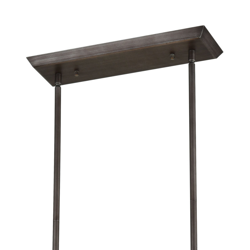 Lustre linéaire à 8 lumières de 40 po de large Rosslyn - Zinc vieilli
