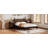 Massias Retro Wood Platform Bed with Gourd-Shaped Headboard and Wooden Slat Support-124338083-117216646