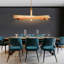 Lustre intégré 72 pouces à DEL - Luminaire suspendu moderne en laiton avec température de couleur réglable-522501164-522501169